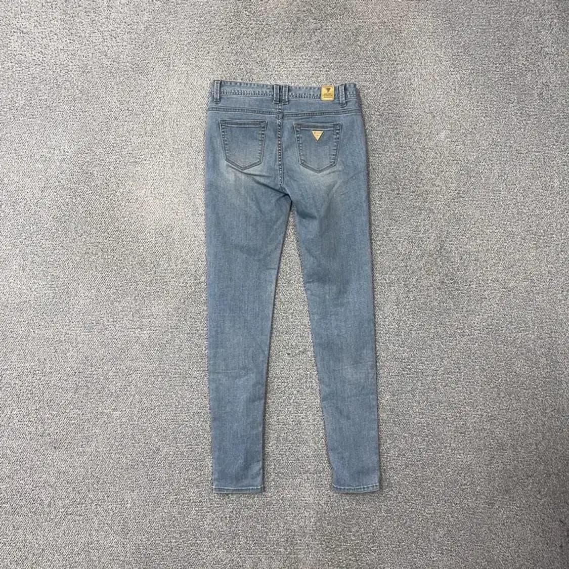 게스 금장로고 연청 스키니진 26 상품이미지2