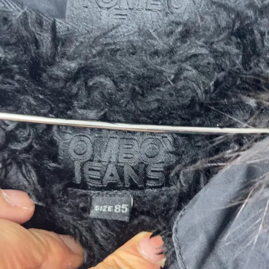 톰보이 진스 여성 빈티지 필드 라쿤털 블랙 야상 코트 85 상품이미지5