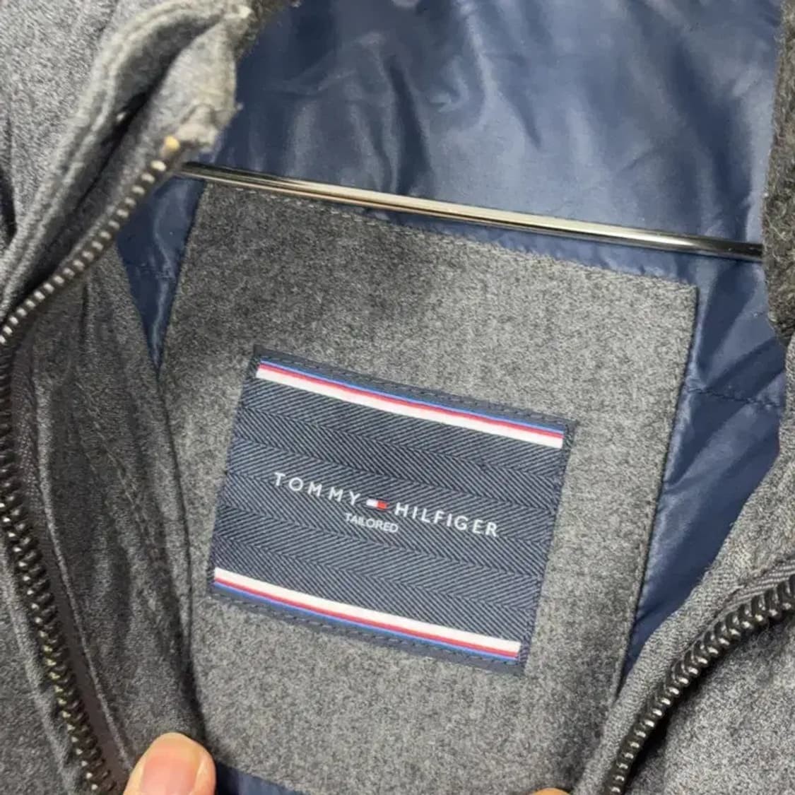 타미힐피거 그레이 캐주얼 포켓 롱패딩 점퍼 자켓 100-105 상품이미지5