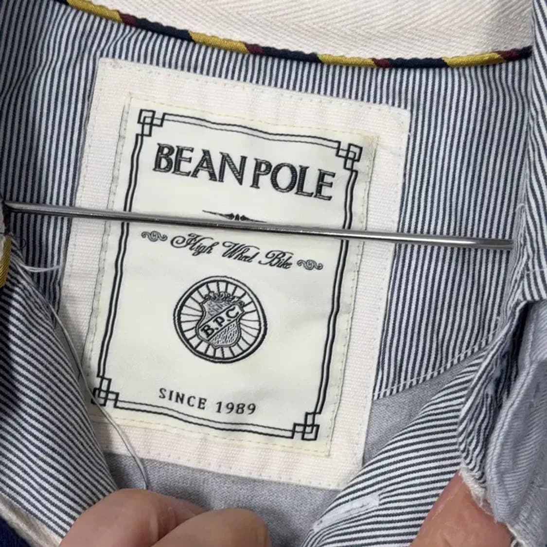 빈폴 스트라이프 라이트 그레이 카라티 100 상품이미지3