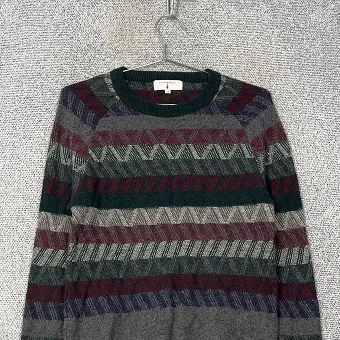 커스텀멜로우 빈티지 패턴 캐주얼 울 니트 95 상품이미지3