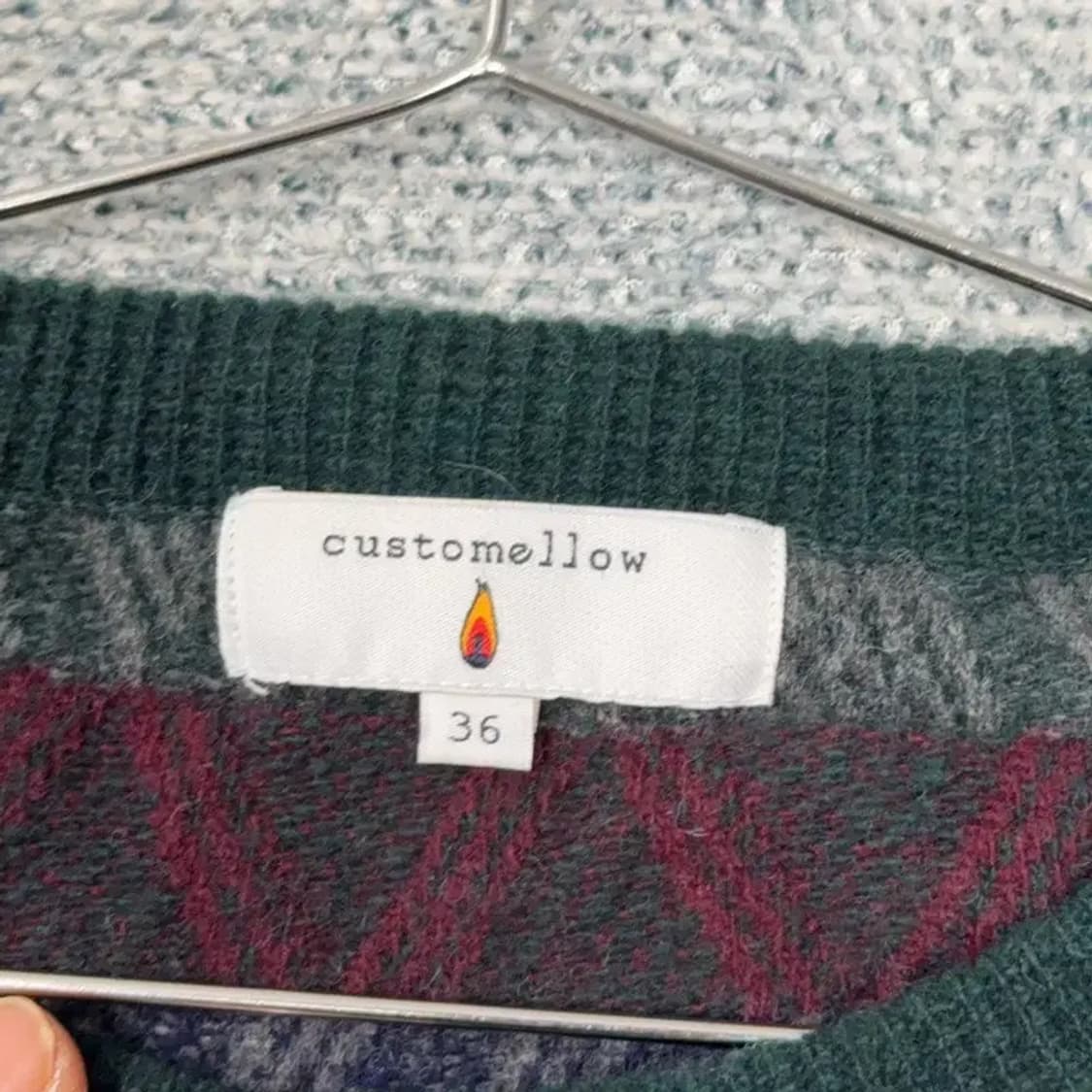 커스텀멜로우 빈티지 패턴 캐주얼 울 니트 95 상품이미지5