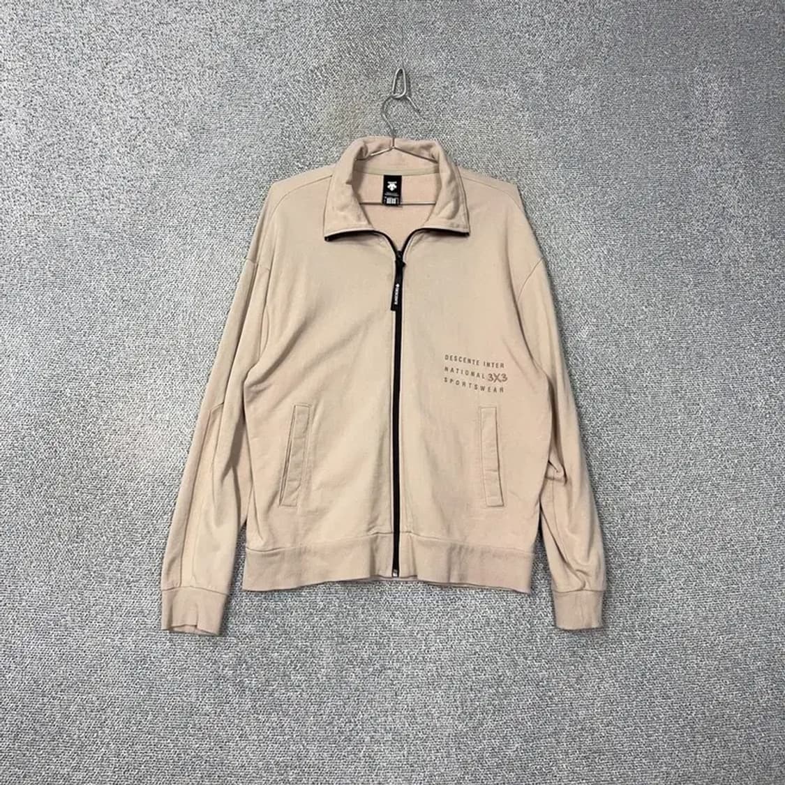 데상트 베이지 캐주얼 코튼 집업 자켓 L 상품이미지1