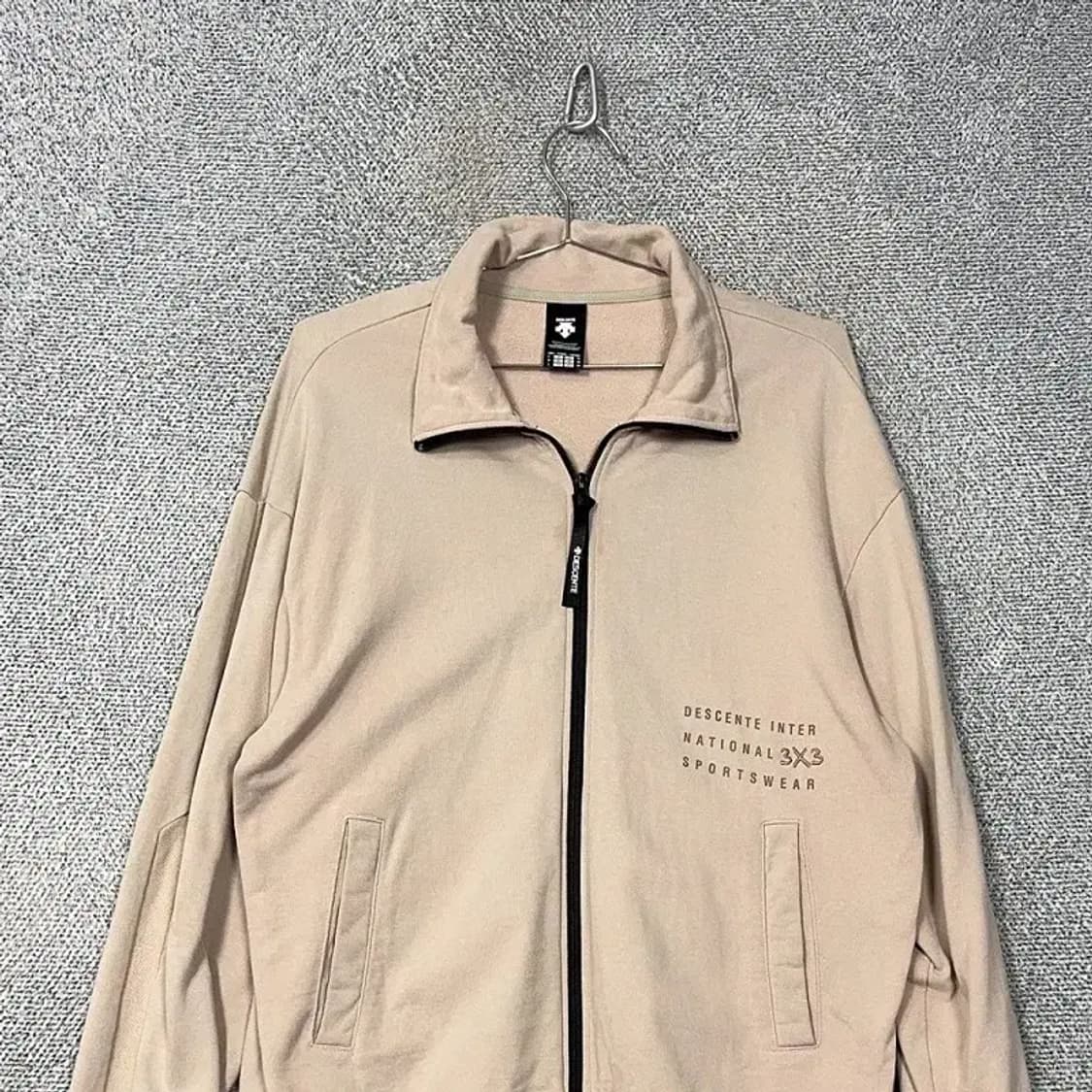 데상트 베이지 캐주얼 코튼 집업 자켓 L 상품이미지3