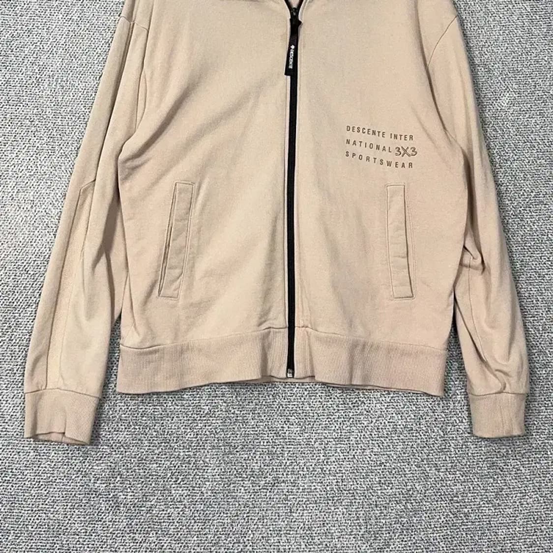 데상트 베이지 캐주얼 코튼 집업 자켓 L 상품이미지4