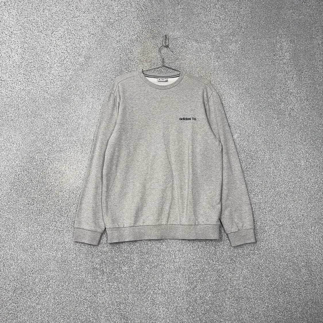 아디다스 라이트 그레이 스펠 로고 맨투맨 L 상품이미지1