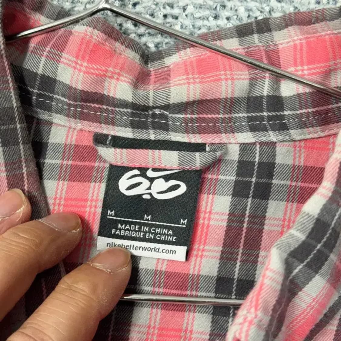 나이키 포켓 체크 셔츠 M 상품이미지3