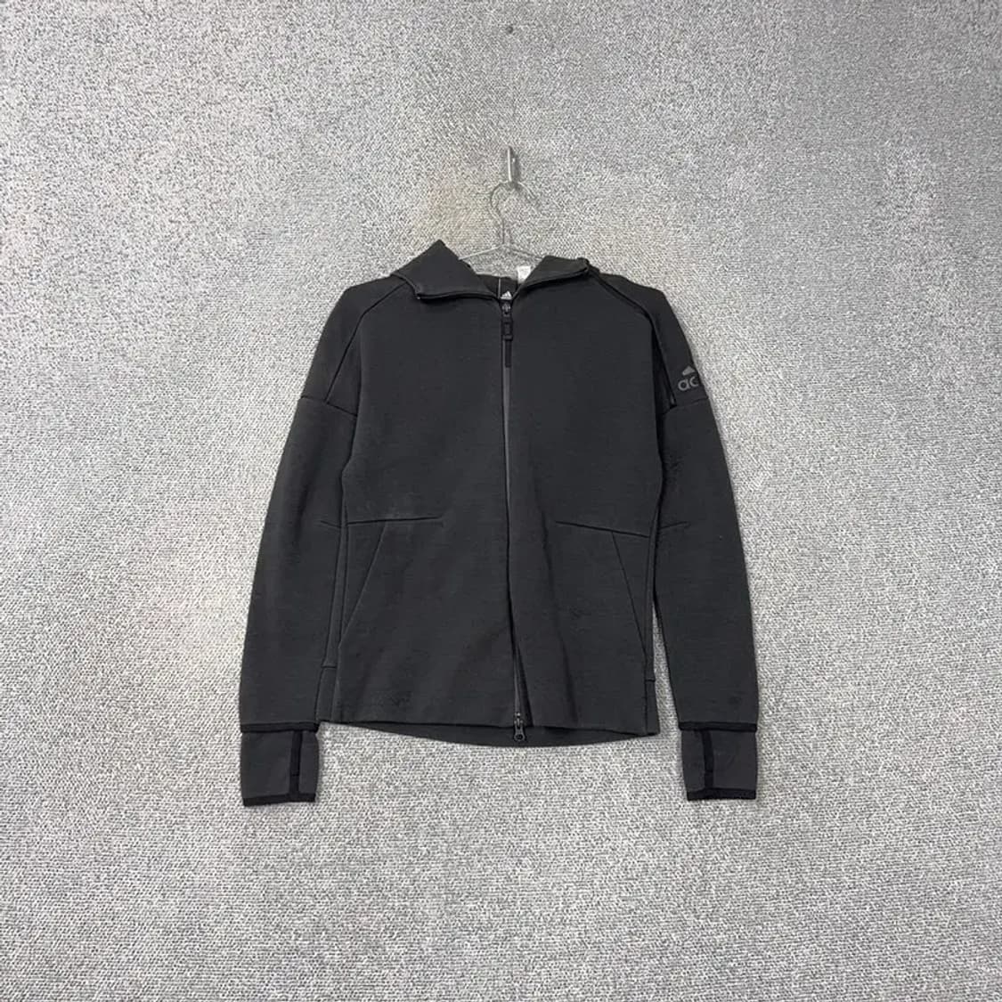 아디다스 여성 기능성 블랙 후드집업 S 상품이미지1