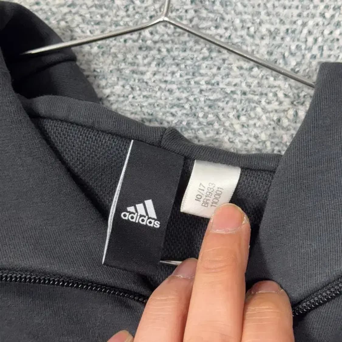 아디다스 여성 기능성 블랙 후드집업 S 상품이미지3