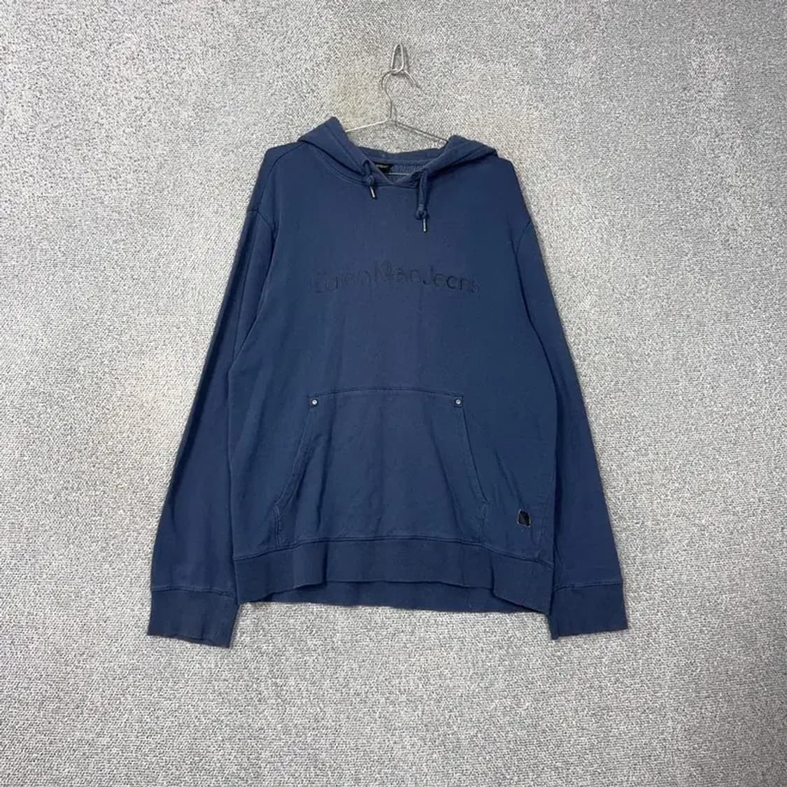 캘빈클라인 로고 프린팅 네이비 후드티 XXL 상품이미지1