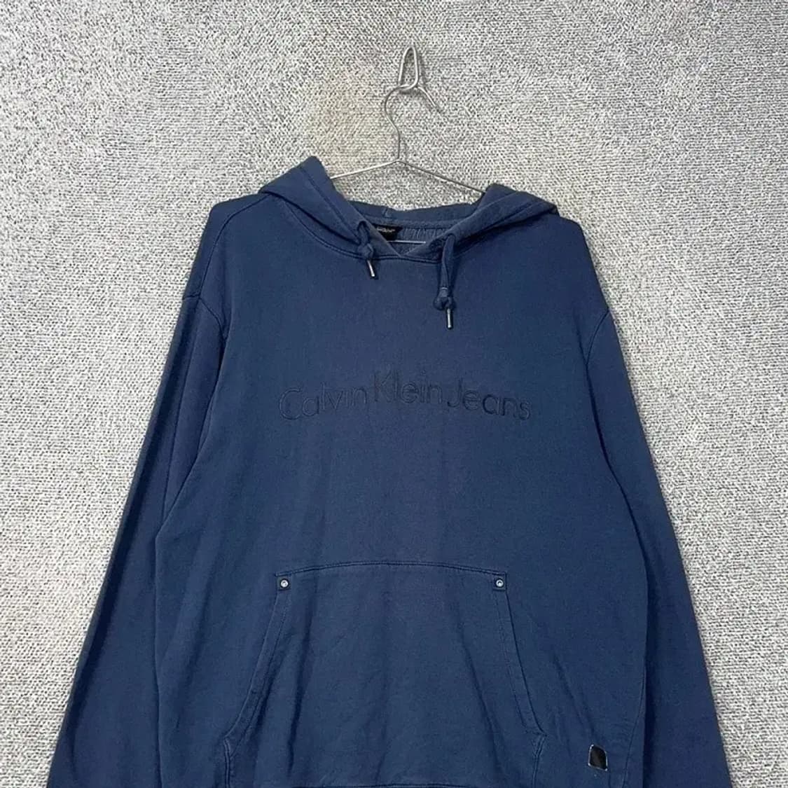 캘빈클라인 로고 프린팅 네이비 후드티 XXL 상품이미지3
