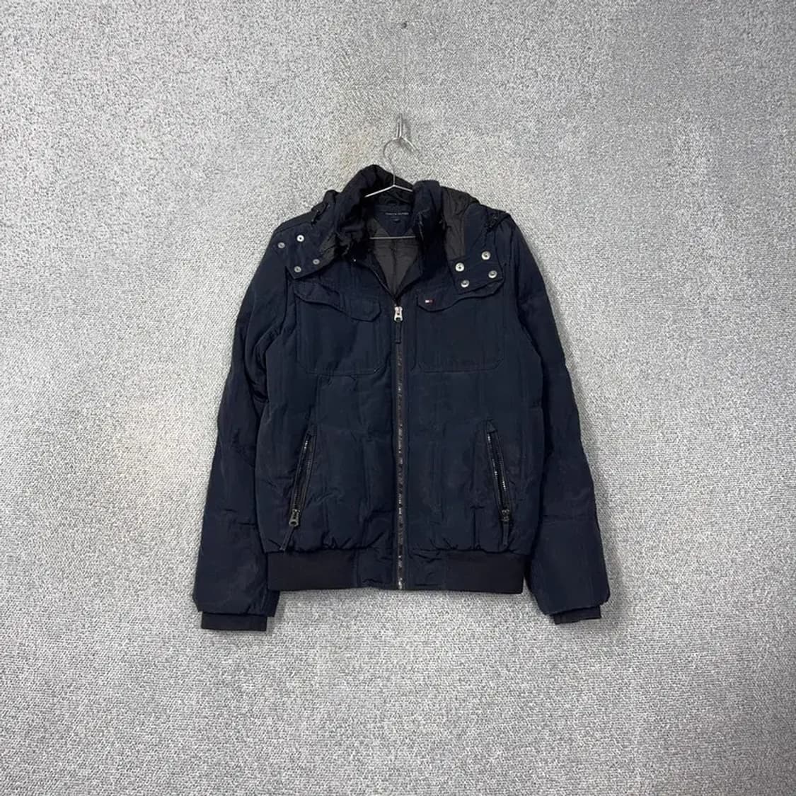 타미힐피거 퀄팅 캐주얼 네이비 패딩 자켓 S 상품이미지1