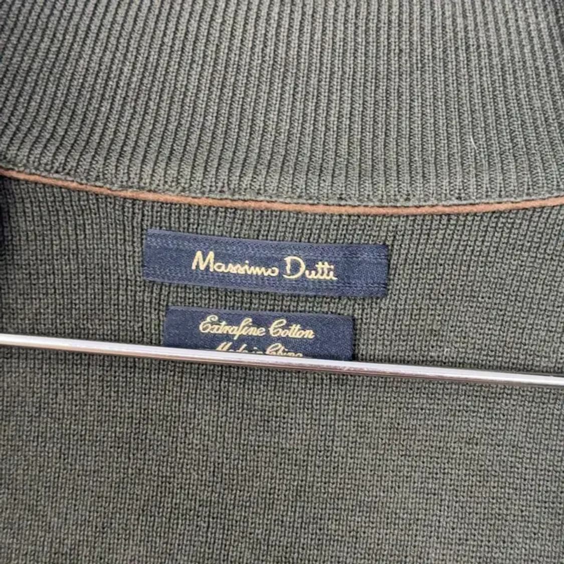 마시모두띠 카키 니트 집업 가디건 L 상품이미지3