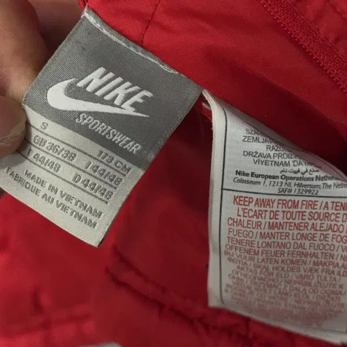 나이키 양면 레드 경량 패딩 후드 자켓 S 상품이미지6