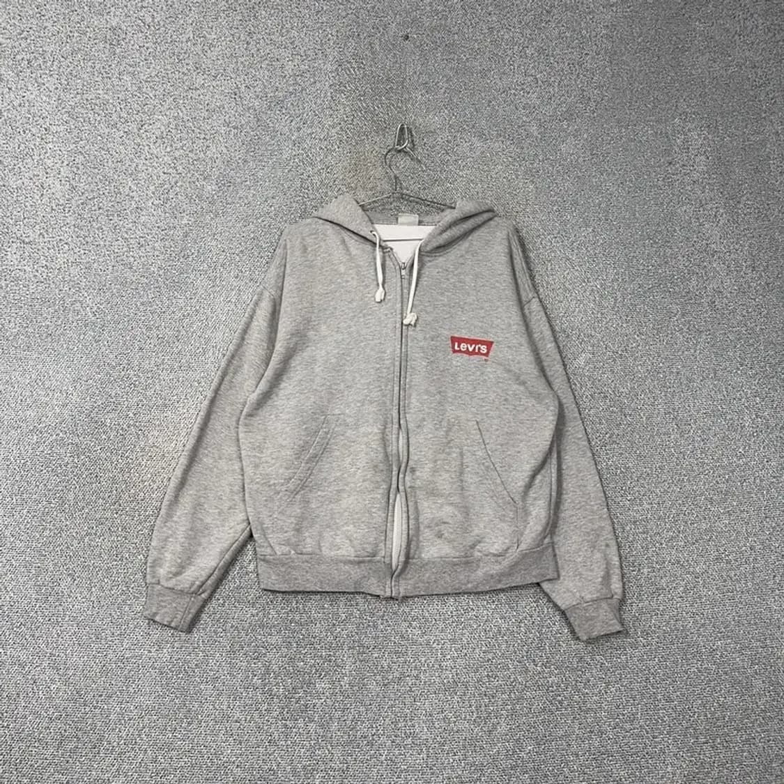 리바이스 백로고 라이트 그레이 후드집업 L 상품이미지1