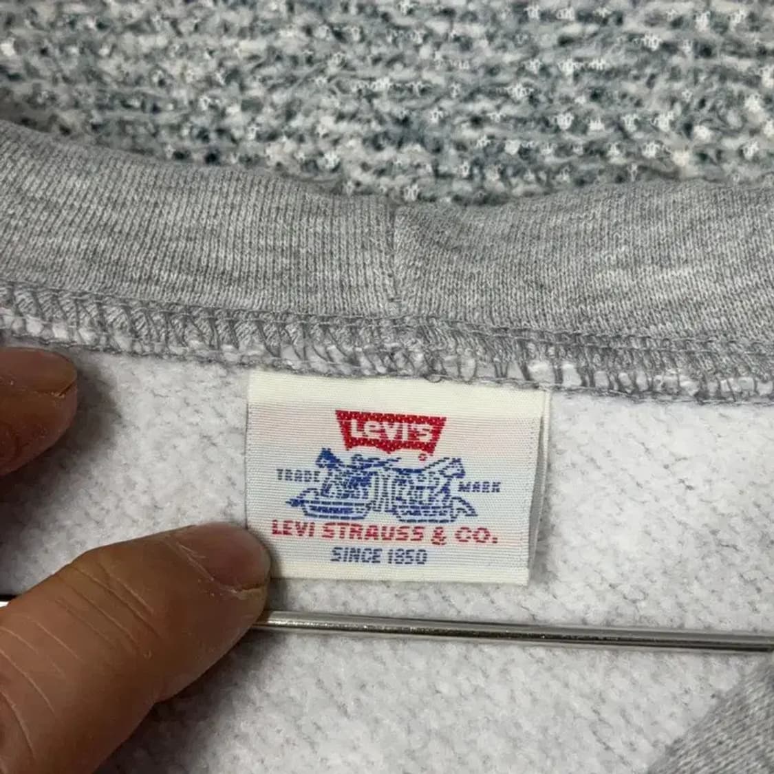 리바이스 백로고 라이트 그레이 후드집업 L 상품이미지3