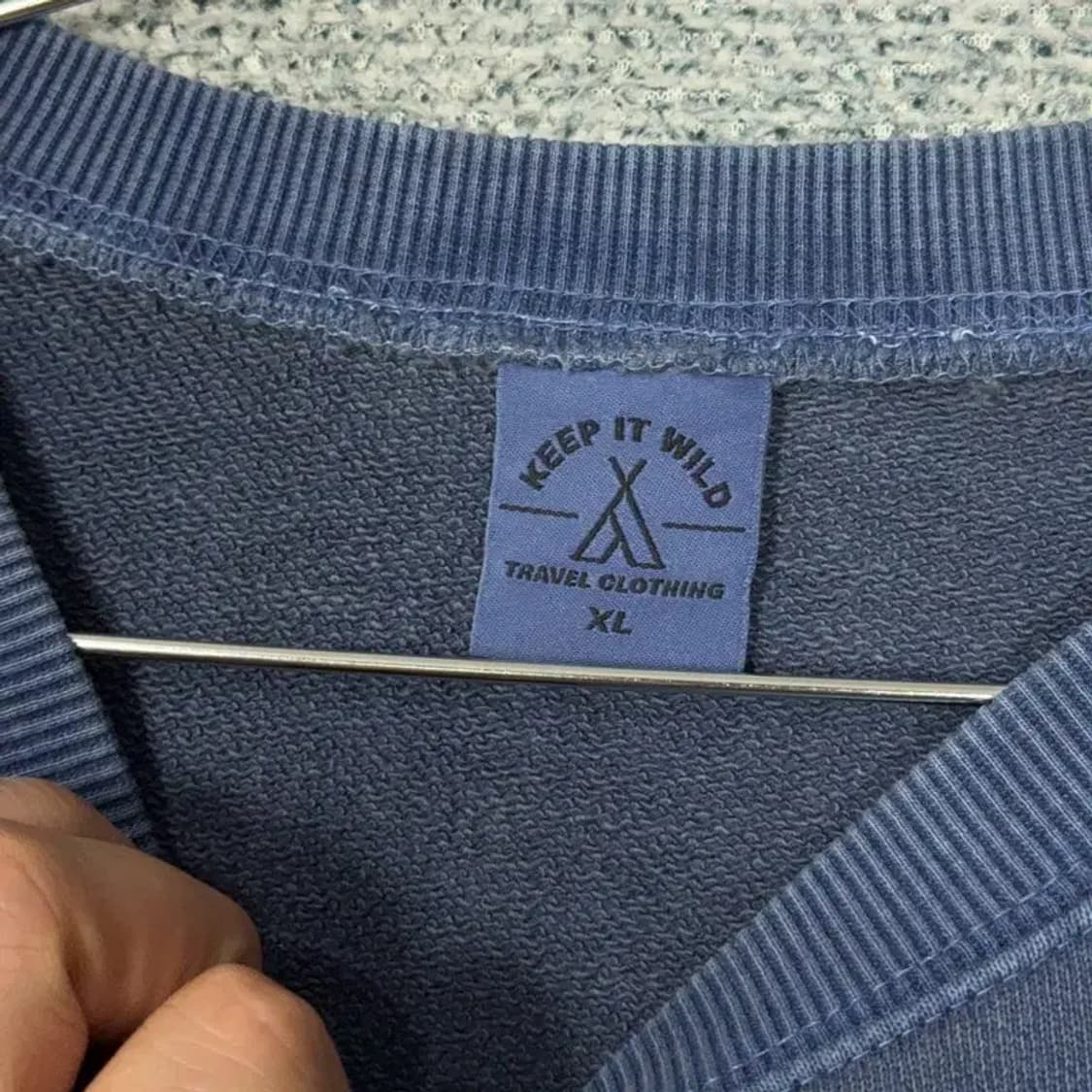 트래블 피그먼트 네이비 맨투맨 XL 상품이미지3