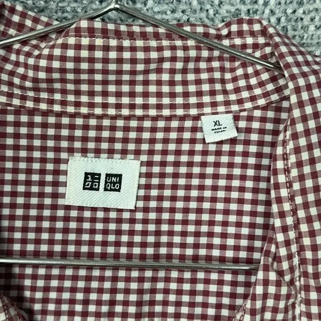 유니클로 캐주얼 포켓 체크셔츠 XL 상품이미지5