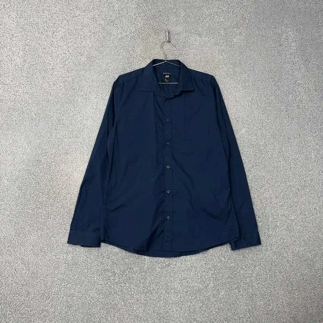 H&M 네이비 캐주얼 코튼 셔츠 L 상품이미지1