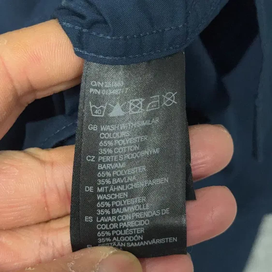 H&M 네이비 캐주얼 코튼 셔츠 L 상품이미지4