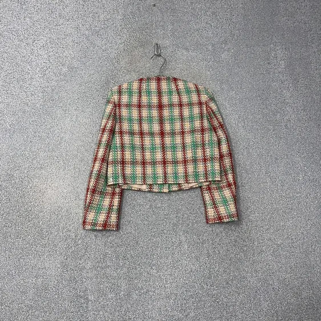 에잇세컨즈 체크 다채색 트위드 블레이저 자켓 XS 상품이미지2