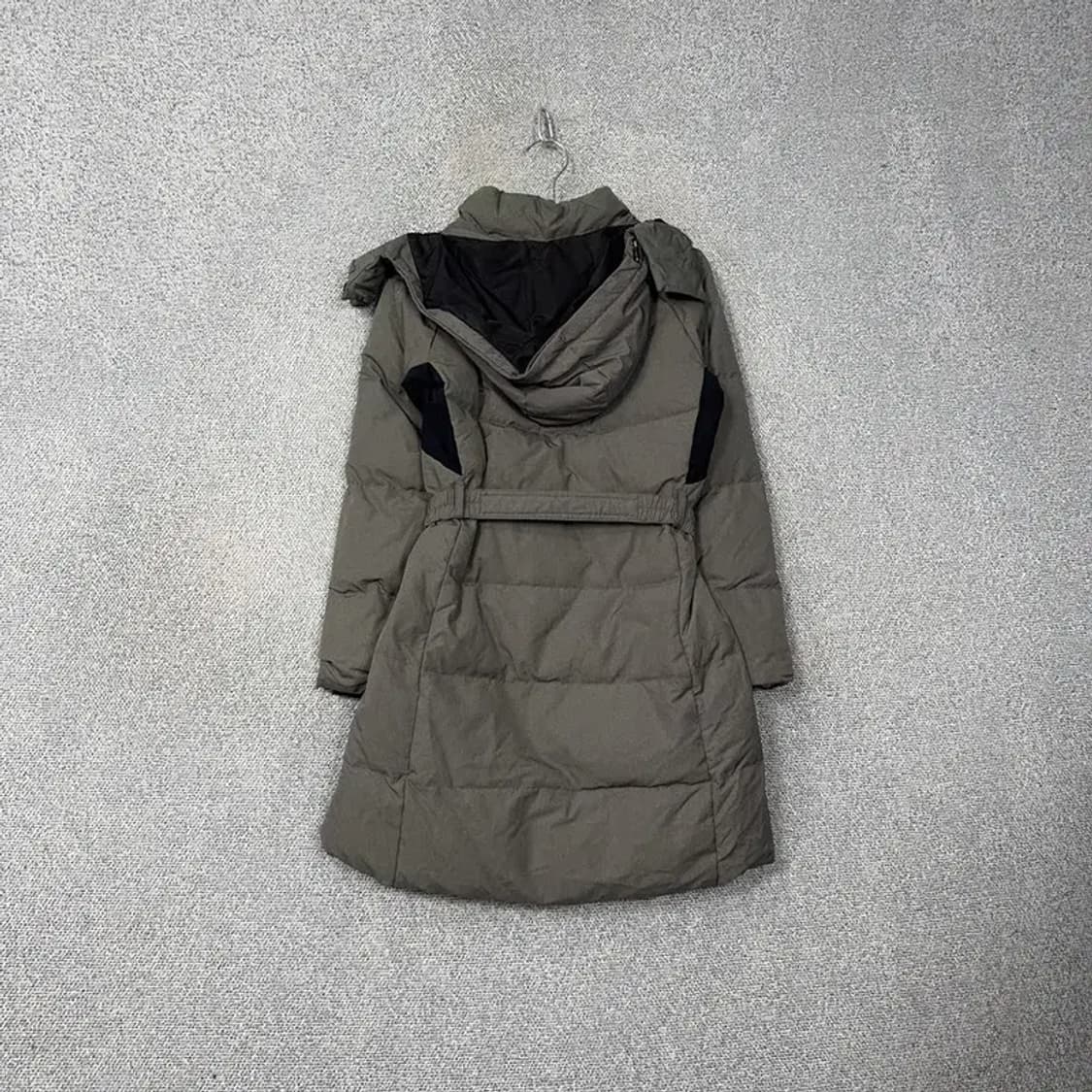 해지스 그레이 여성 클래식 벨티드 덕다운 롱패딩 점퍼 S 상품이미지2