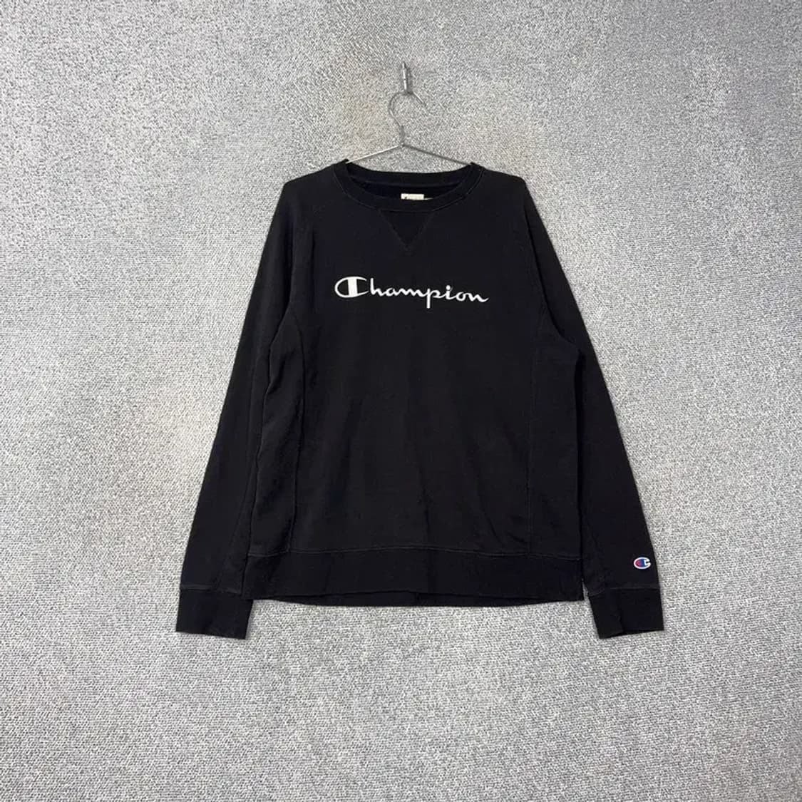 챔피온 프린팅 블랙 맨투맨 L 상품이미지1