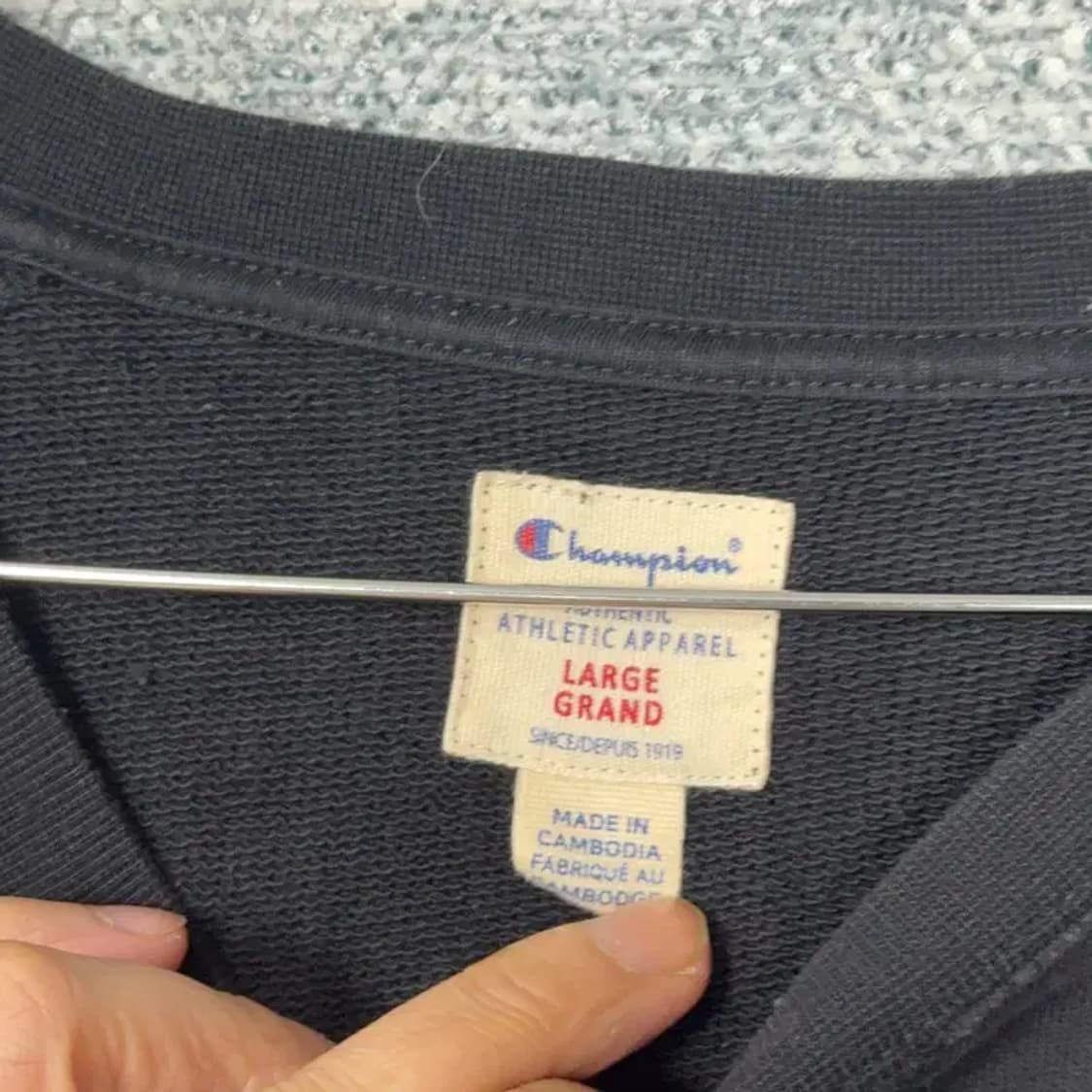 챔피온 프린팅 블랙 맨투맨 L 상품이미지4