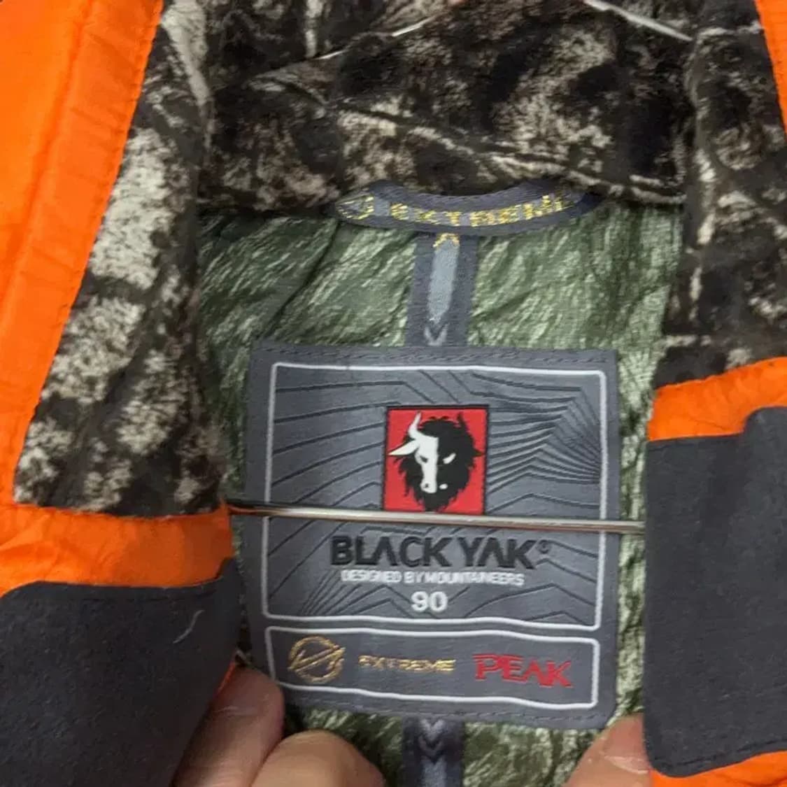 블랙야크  구스다운 오렌지 패딩 90 상품이미지3