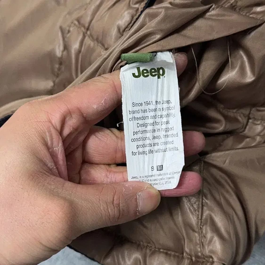 지프 패치 로고 네이비 패딩 조끼 M 상품이미지7