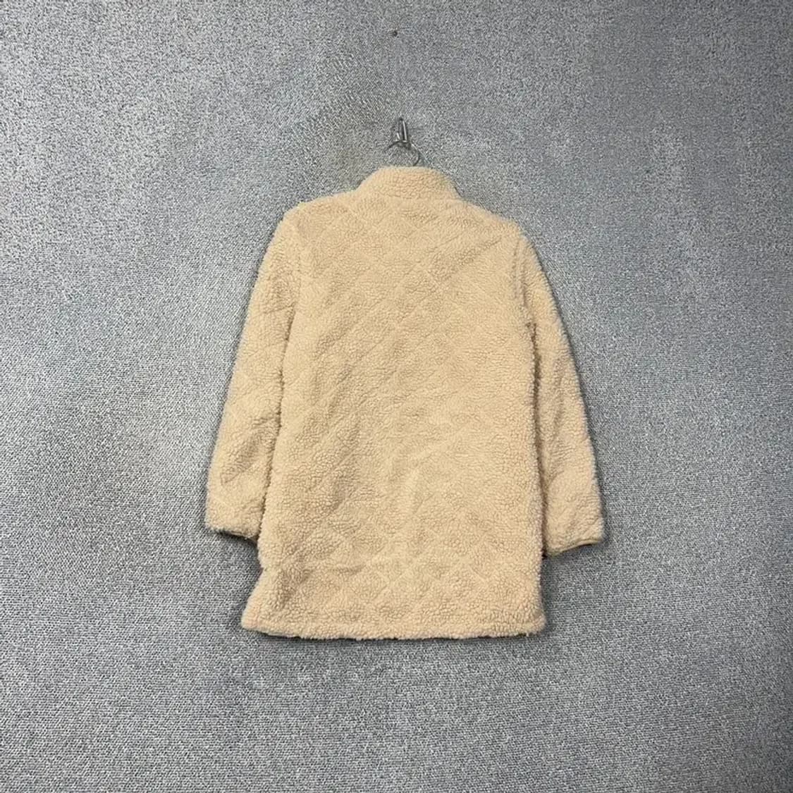 지프 크림 로고 양털 뽀글이 코트 후리스 L 상품이미지2