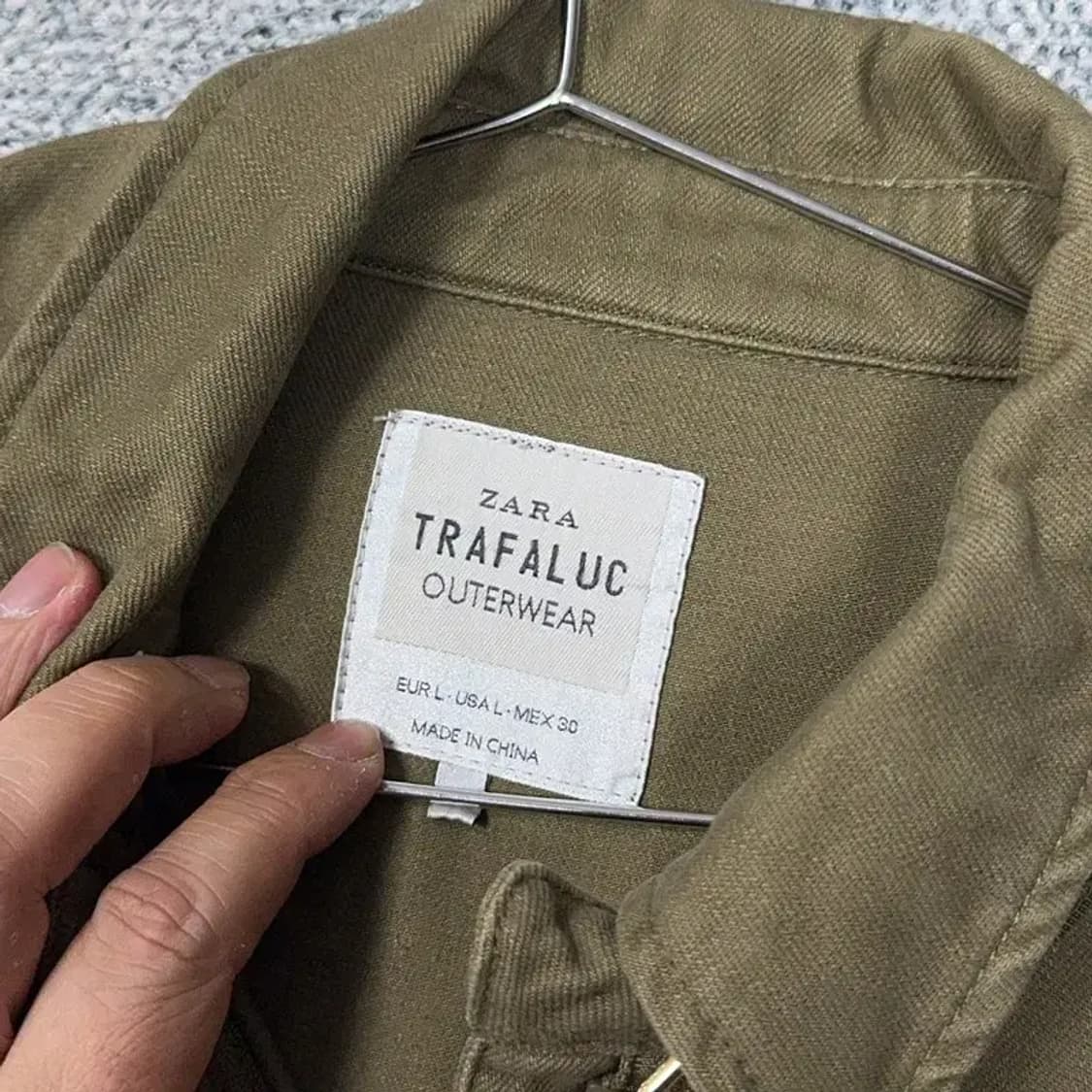 자라 피쉬테일 카키 야상 자켓 L 상품이미지5