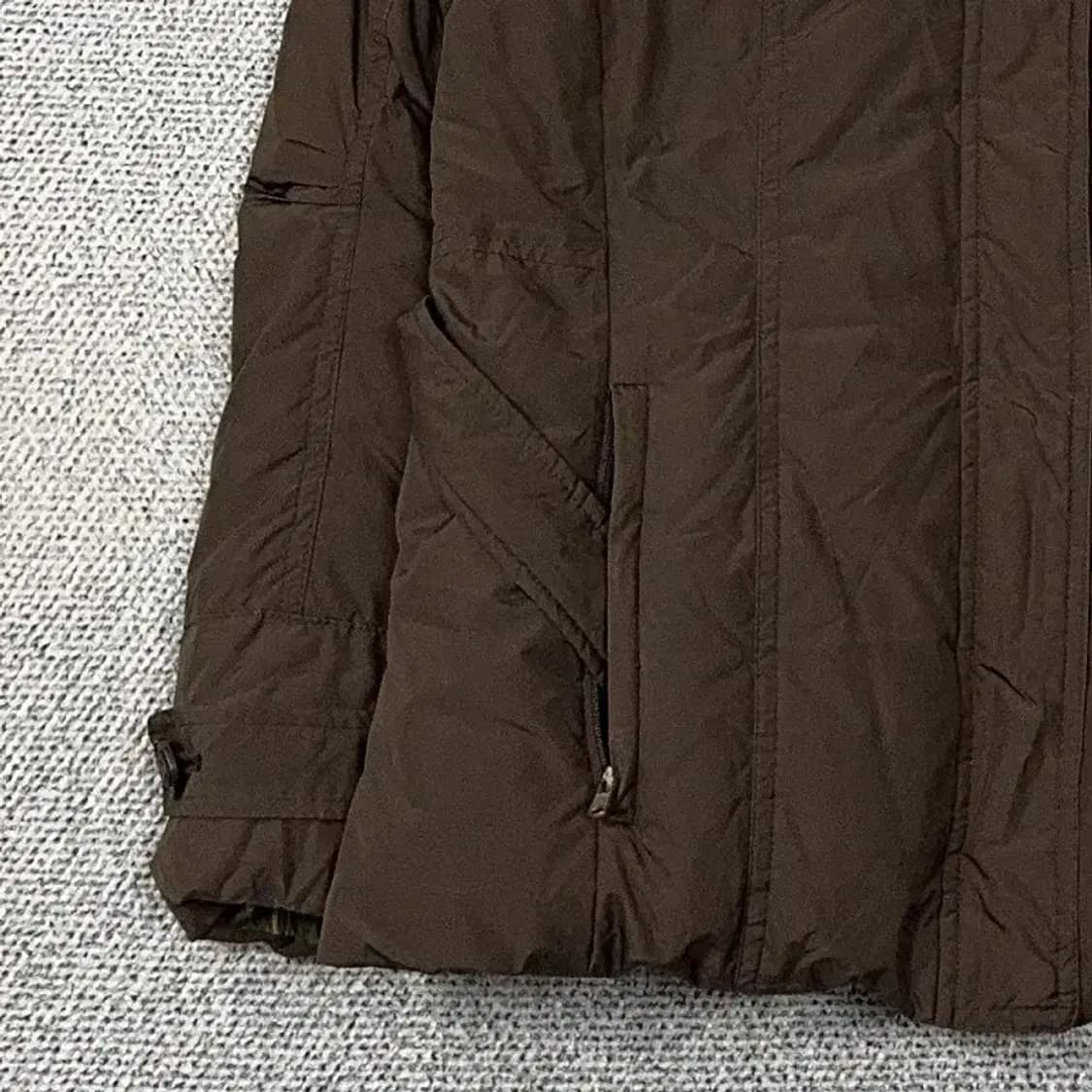 해지스 브라운 내부 퍼 패딩 점퍼 95-165 상품이미지3