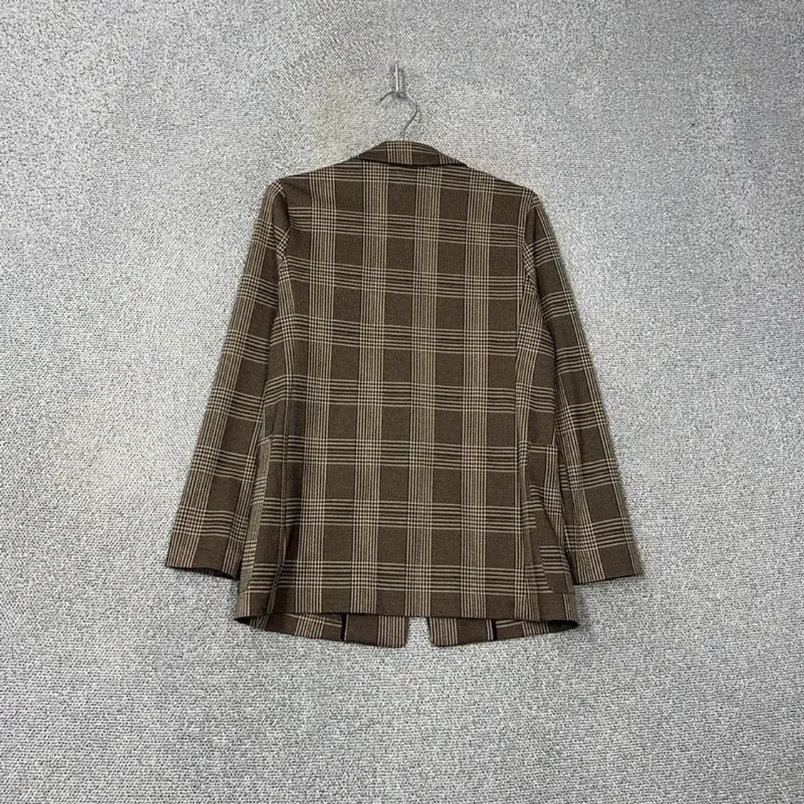 H&M 빈티지 체크 브라운 블레이저 155/88A 상품이미지2