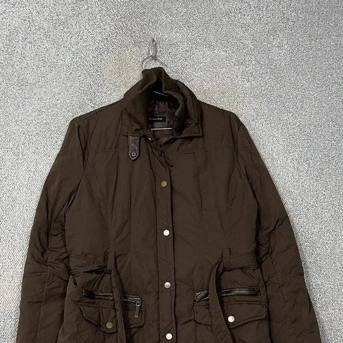 마시모두띠 브라운 벨티드 여성 버튼 파카 L 상품이미지3