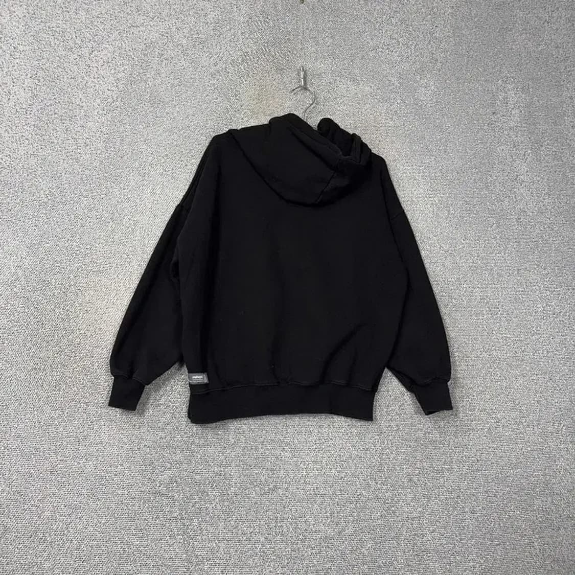 마하그리드 프린팅 로고 블랙 스웻 후드티 S 상품이미지2