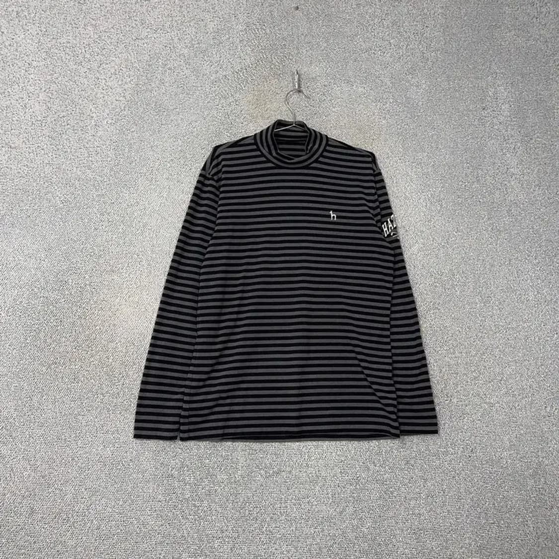 해지스 골프 스트라이프 블랙 이너 긴팔티 105 상품이미지1