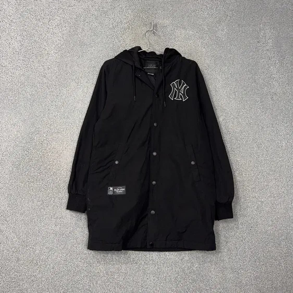 MLB 뉴욕양키즈 블랙 롱 코트 자켓 95 상품이미지1