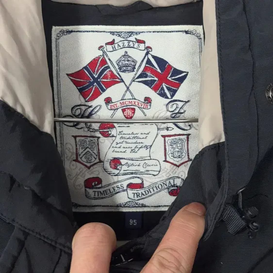 해지스 덕다운 블랙 코트 패딩 95 상품이미지5