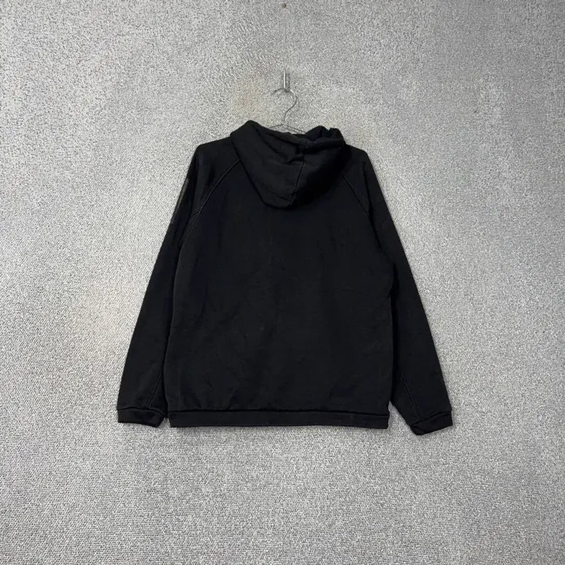 아디다스 삼각로고 기모 블랙 후드티 105 상품이미지2