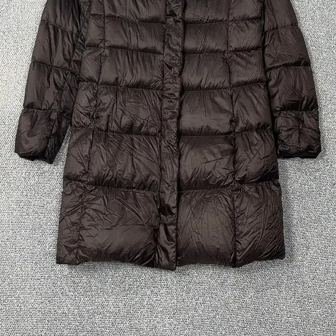 유니클로 패치 로고 브라운 롱 패딩 M 상품이미지4