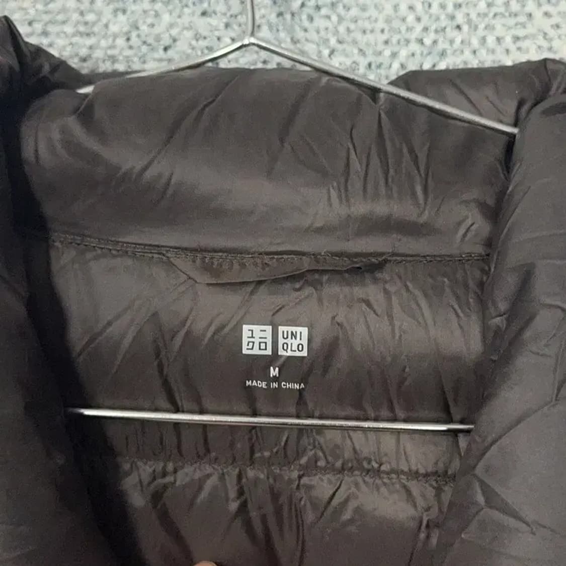 유니클로 패치 로고 브라운 롱 패딩 M 상품이미지5