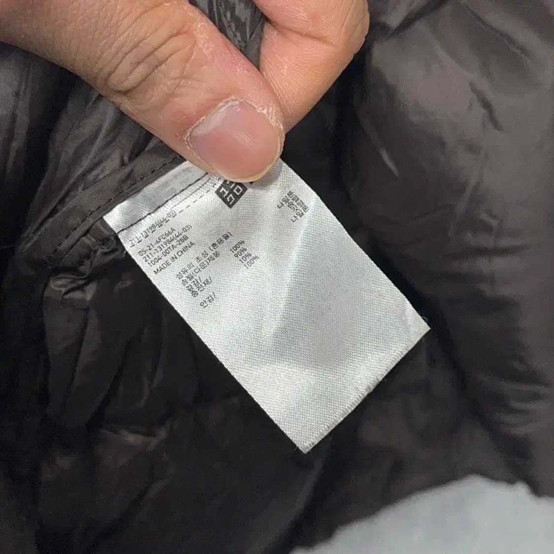 유니클로 패치 로고 브라운 롱 패딩 M 상품이미지6