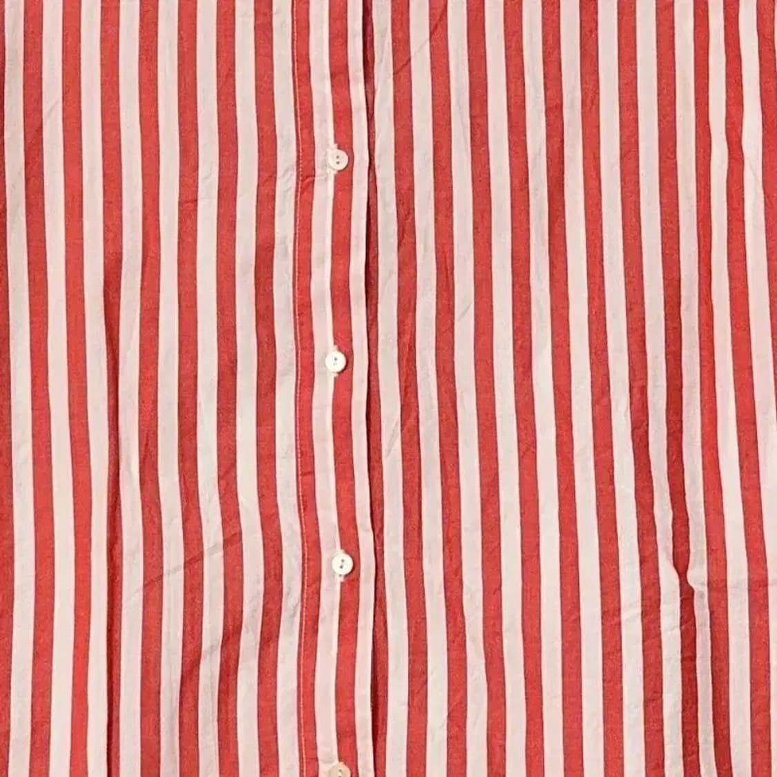 자라 스트라이프 코랄 셔츠 M 상품이미지3
