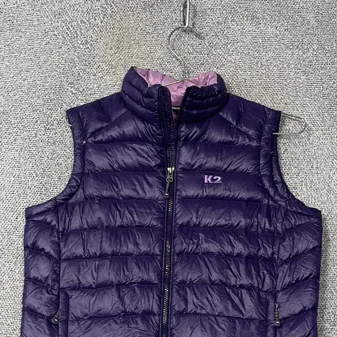 K2 퍼플 캐주얼 구스다운 거위털 경량 패딩 조끼 95 상품이미지3
