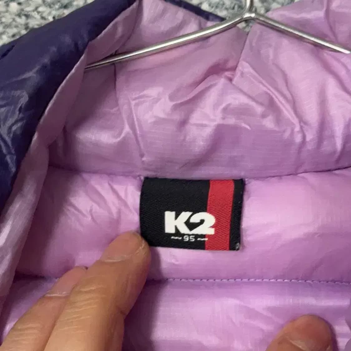 K2 퍼플 캐주얼 구스다운 거위털 경량 패딩 조끼 95 상품이미지5