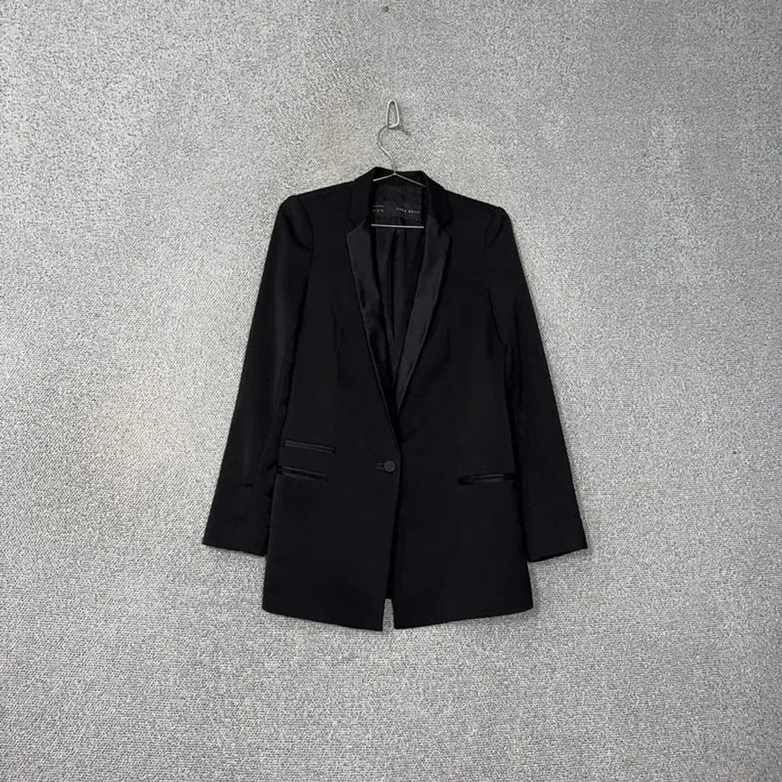 자라 블랙 여성 정장 롱 블레이저 자켓 XS 상품이미지1