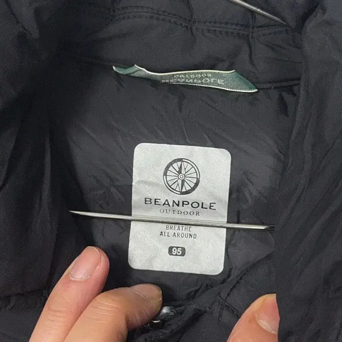 빈폴 블랙 거위털 구스다운 롱패딩 점퍼 95 상품이미지7