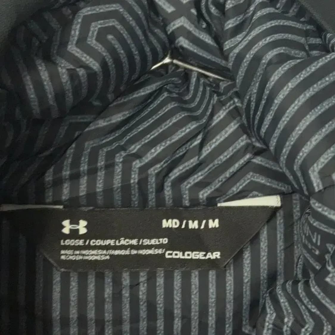 언더아머 블랙 로고 캐주얼 기능성 바람막이 M 상품이미지3