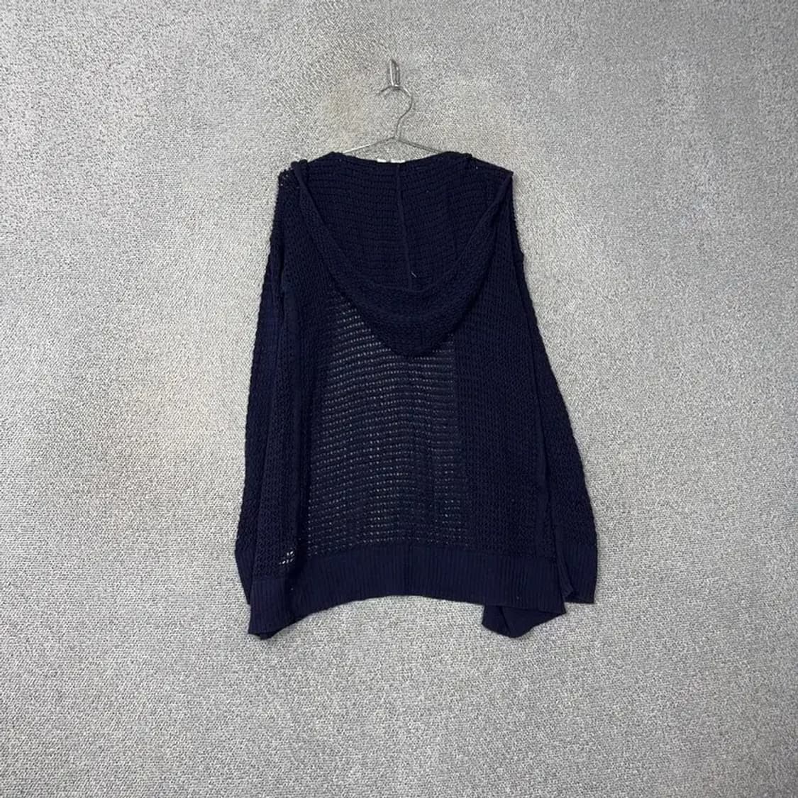 갭 여성 그물 네이비 후드 가디건 M 상품이미지2